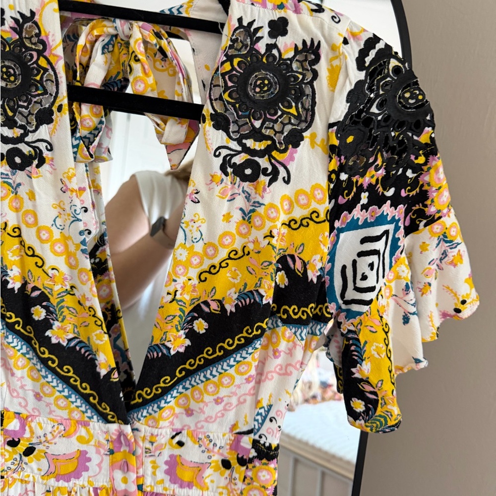 Free People Vibrant Yellow and Black Maxi Dress - Picture 7 of 10